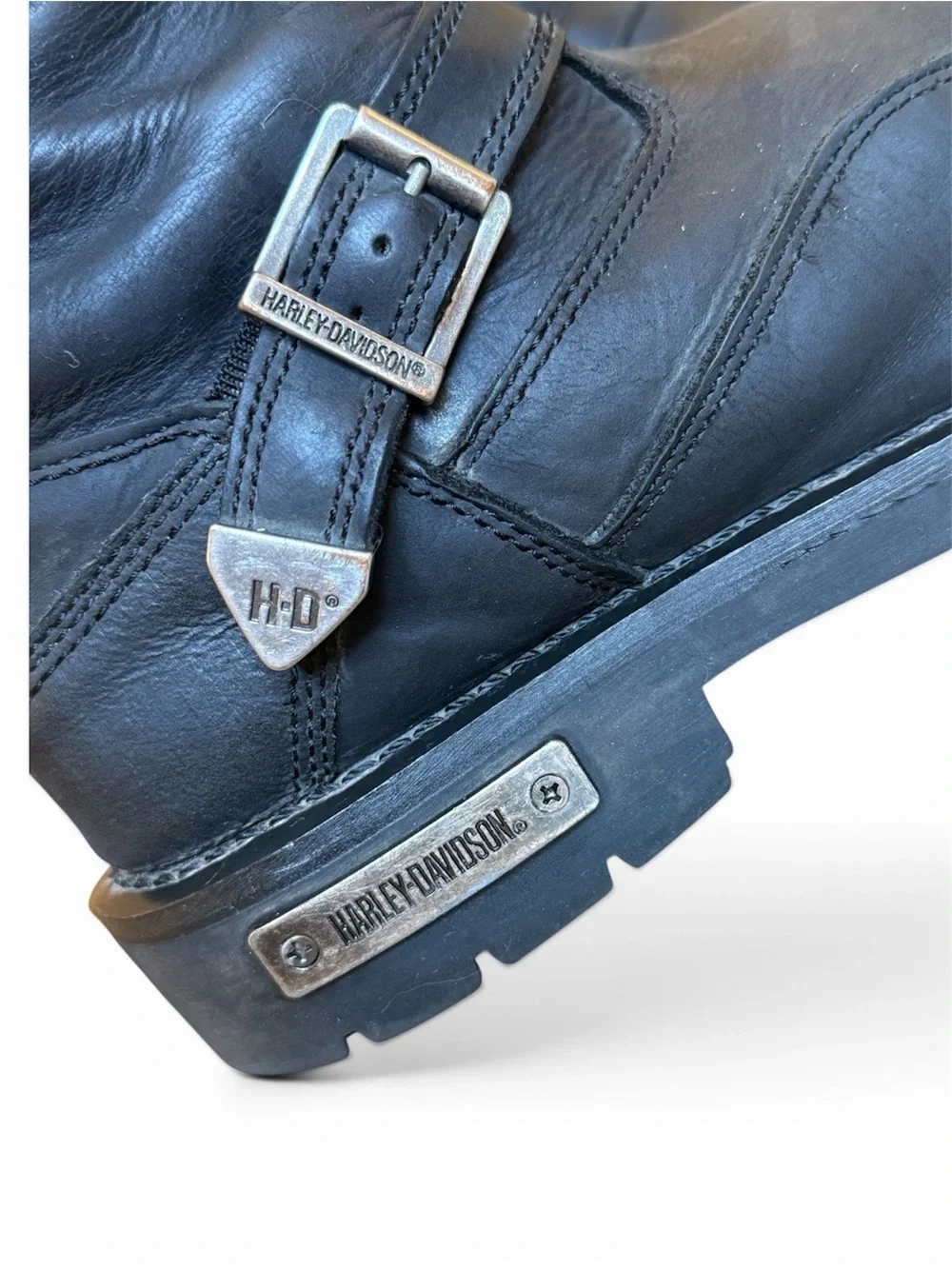 Harley-Davidson Black Leather Motorcycle Boots